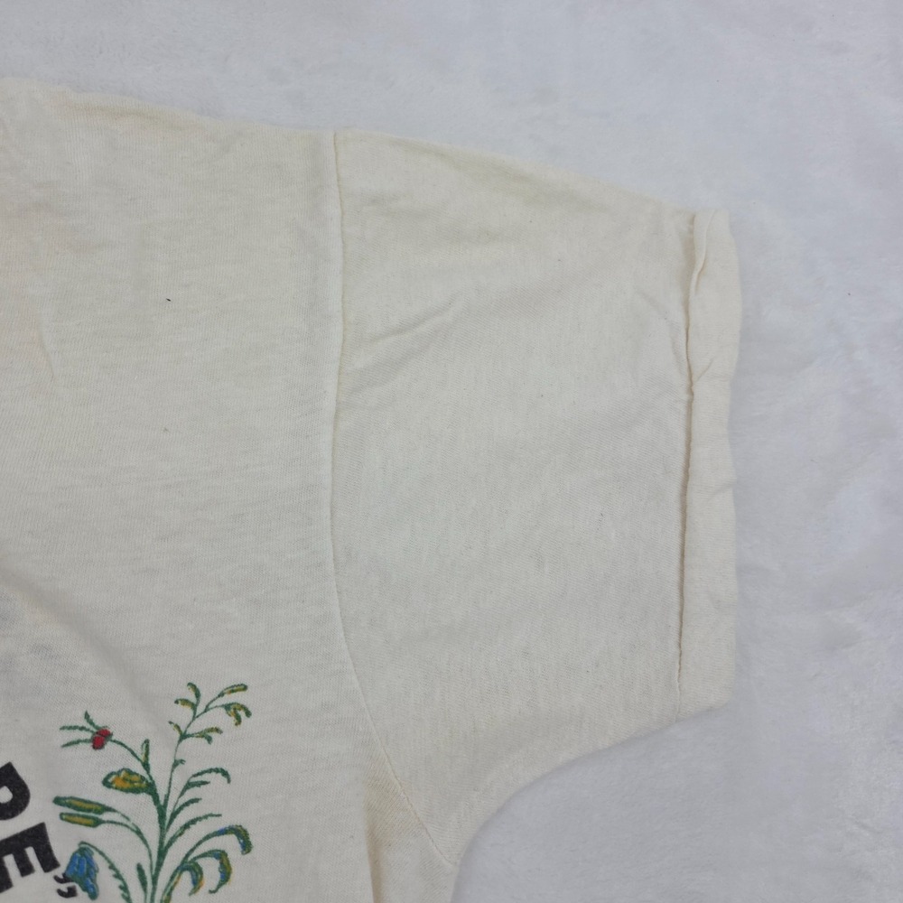 VTG 80s Amnesty International Conspiracy Of Hope Concert Shirt Sz Med STAINED - Picture 5 of 12